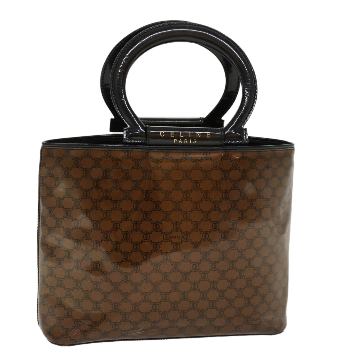 Luxury CELINE Macadam Canvas Hand Bag Brown ep989