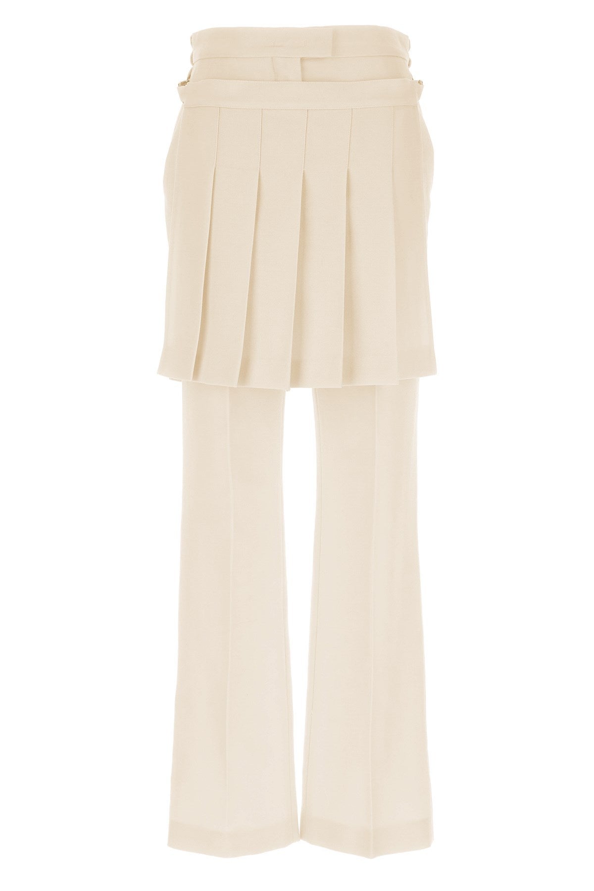 Fendi Women Grain De Poudre Pleated Panel Pants