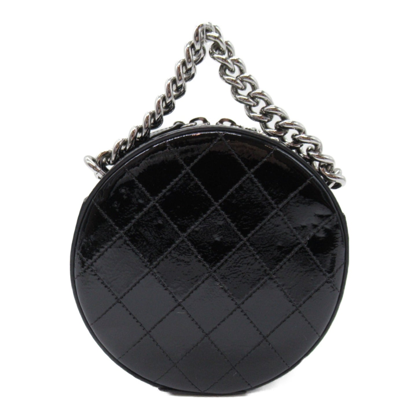 CHANEL CHANEL Round Azure Shoulder Bag Shoulder Bag Patent Leather Black A91946