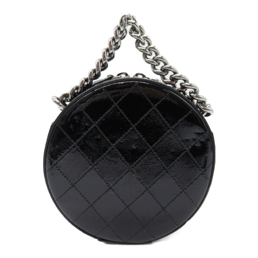 CHANEL CHANEL Round Azure Shoulder Bag Shoulder Bag Patent Leather Black A91946