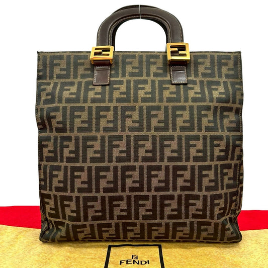 Fendi Zucca Canvas Handbag