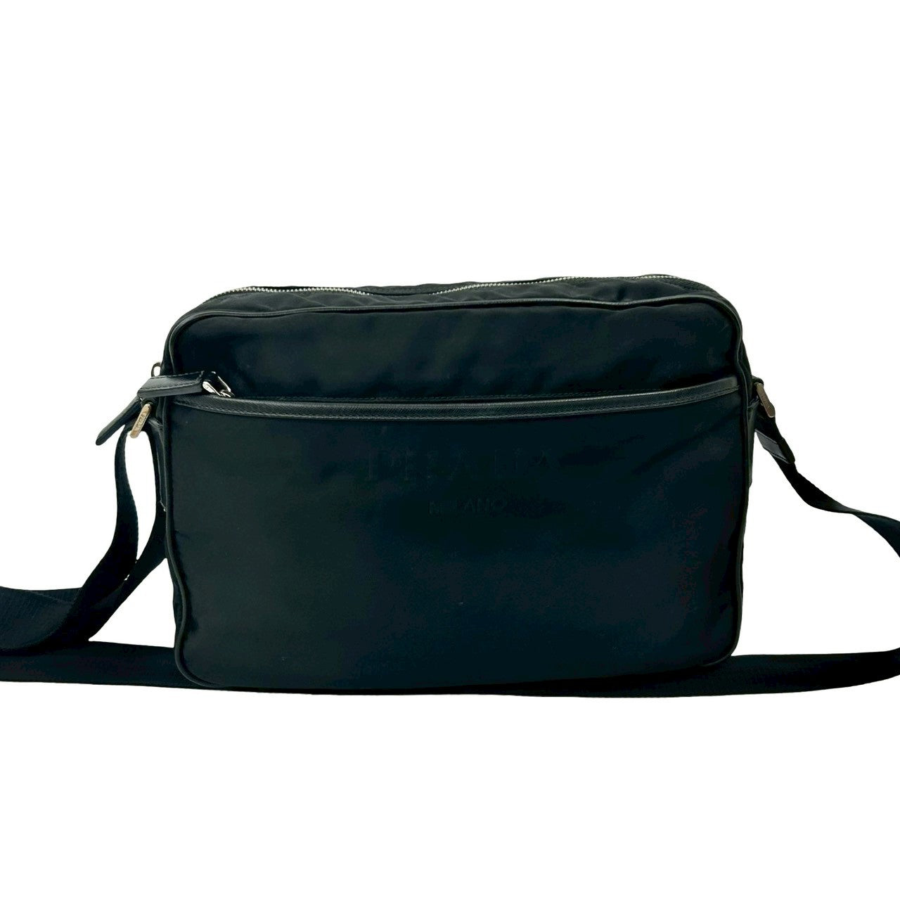 Prada Nylon Saffiano Leather Mini Shoulder Bag