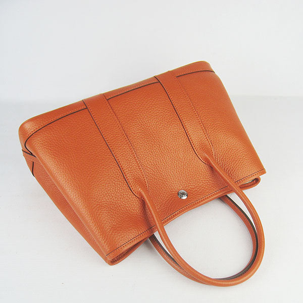 Luxury Hermes garden party handbag orange