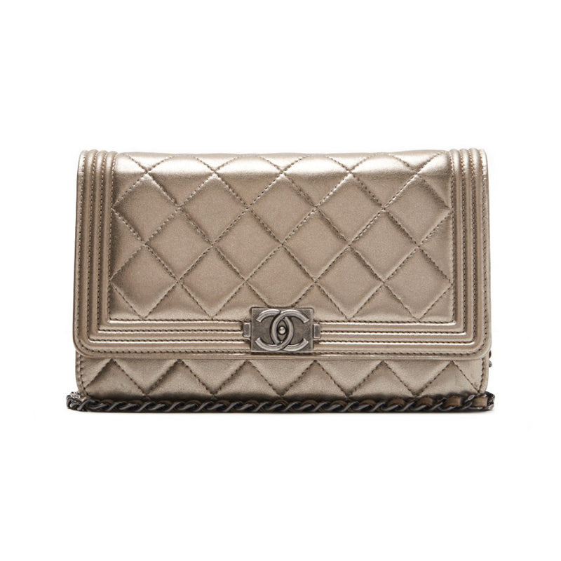 CHANEL CHANEL Matrasse Boy Chanel Chain Wallet Silver (Silver G ) 's Bag ' Shoulder Bag Ladies' Shoulder Bag Ship Ladies' Shoulder Bag