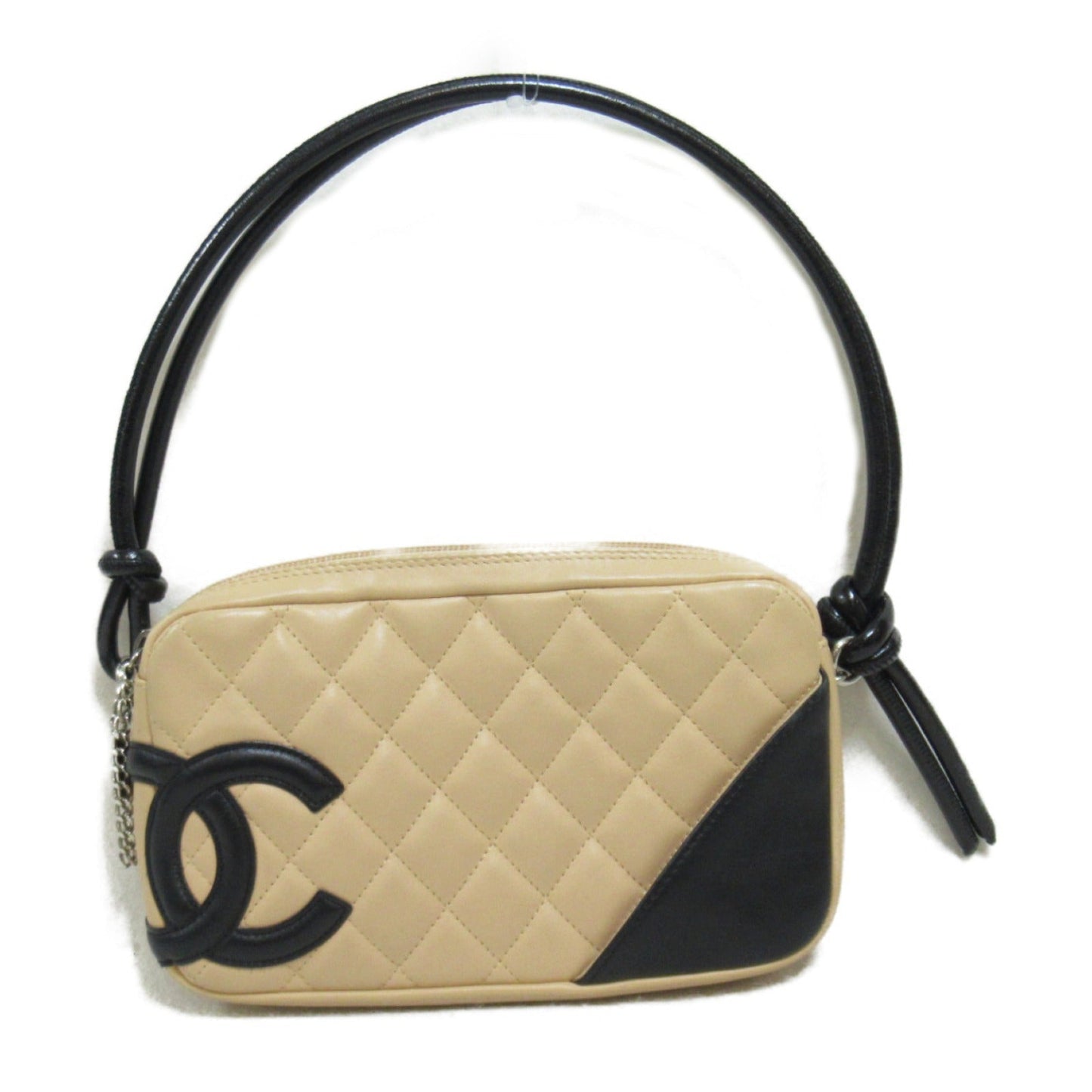 Chanel CHANEL Combo Line Accessory Pochette Accessory Pochette (Hands-on) Bag Beige / Black A25175