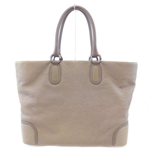 CHANEL Chanel Tote Bag Beige Metal Gr Background Leather Coco Card