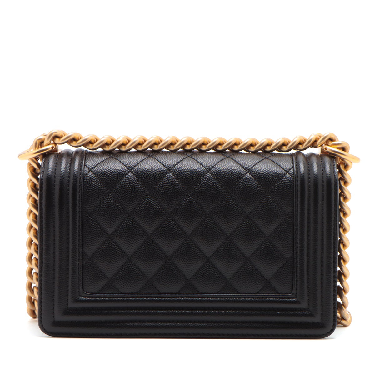 Chanel Boy Chanel 20 Small Caviar S Chain Shoulder Bag Black G A67085
