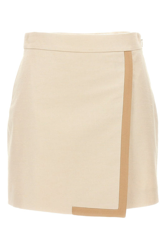 Fendi Women Contrast Trim Skirt