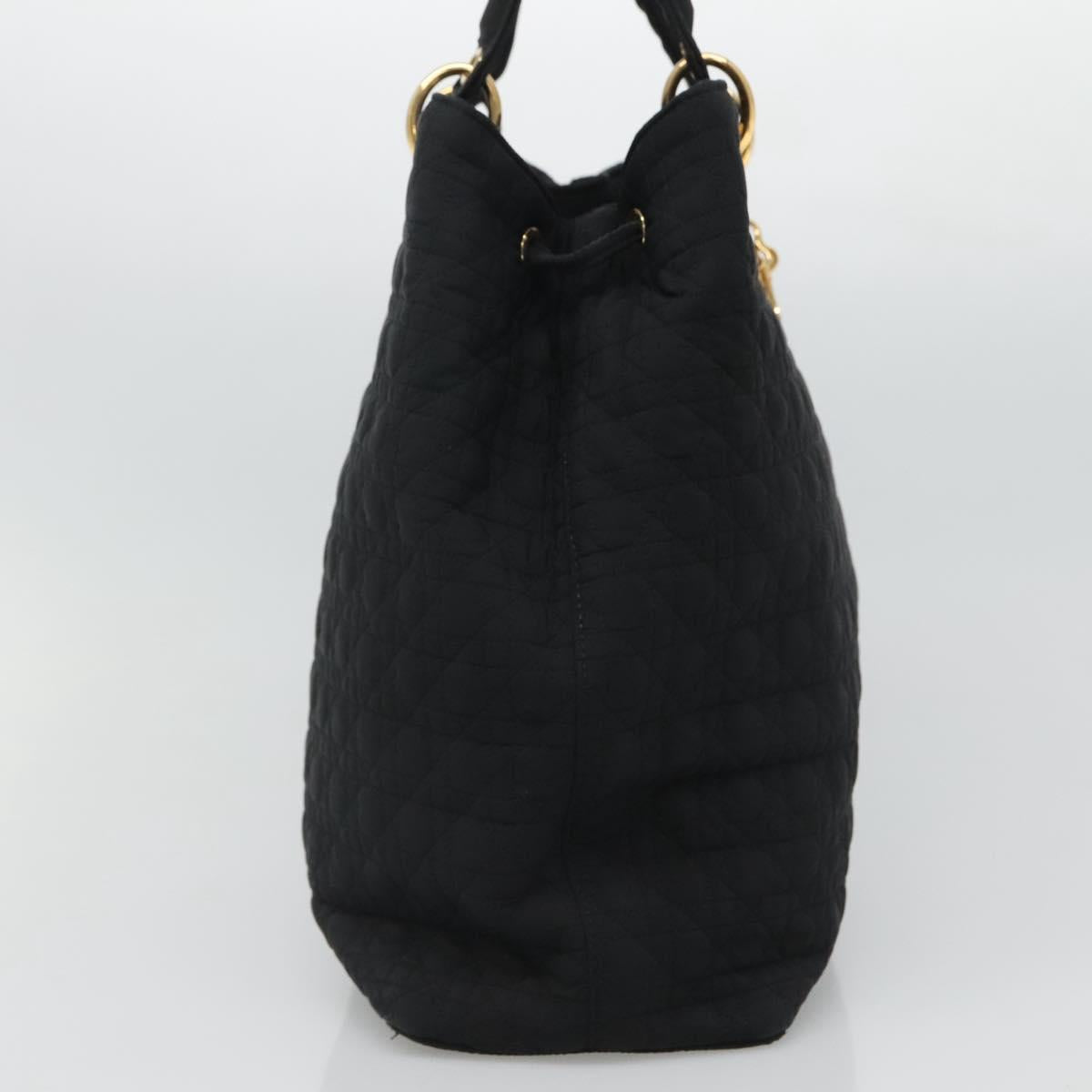 Christian Dior Lady Dior Bag Nylon Black Nylon Handbag ()