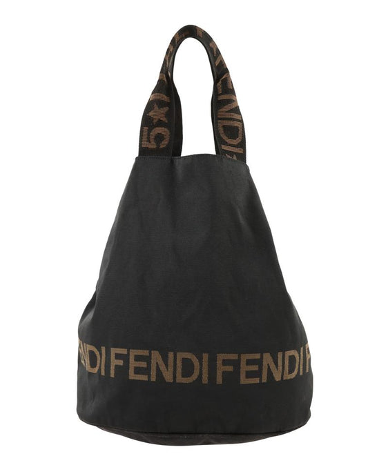 Fendi Roma Black Canvas Tote