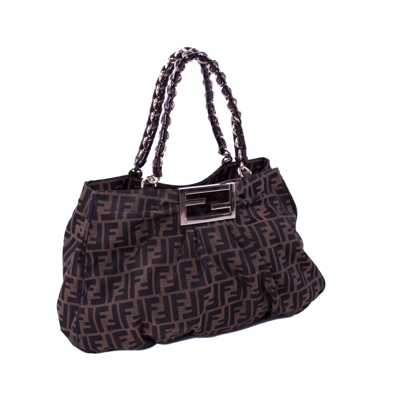 Fendi Mia Zucca Large Canvas Bag