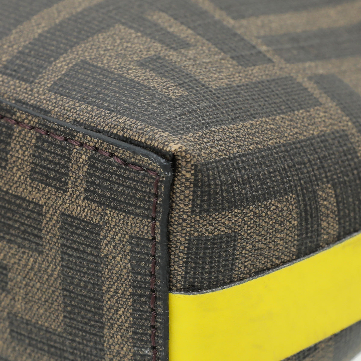 Fendi Bicolor FF Label Logo Medium Pouch