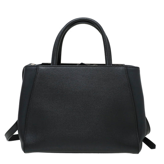 Fendi Black Multicolor Monster Eye 2 Jours Bag