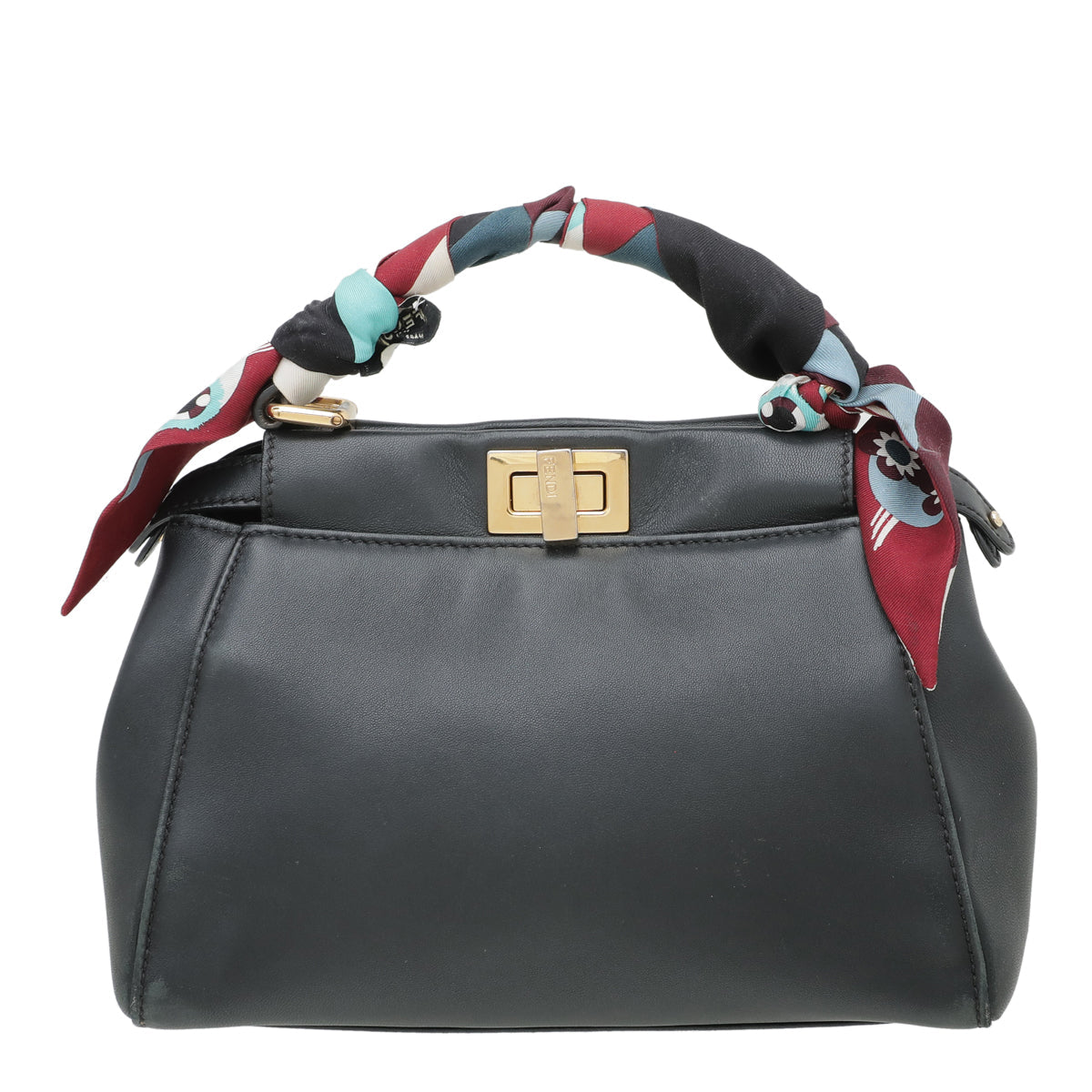 Fendi Black Peekaboo Mini Bag W- Twilly