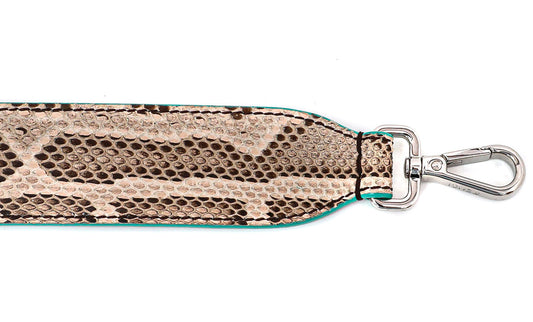 Fendi Maroon- Brown Python Strap You Bag Strap