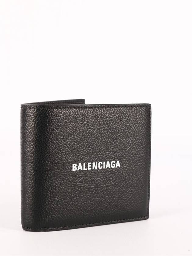 Luxury Balenciaga Trending 2025 Cash Square Folded Wallet Black