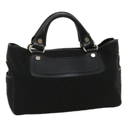 Luxury CELINE C Macadam Canvas Tote Bag Buggy Bag Black fm1376