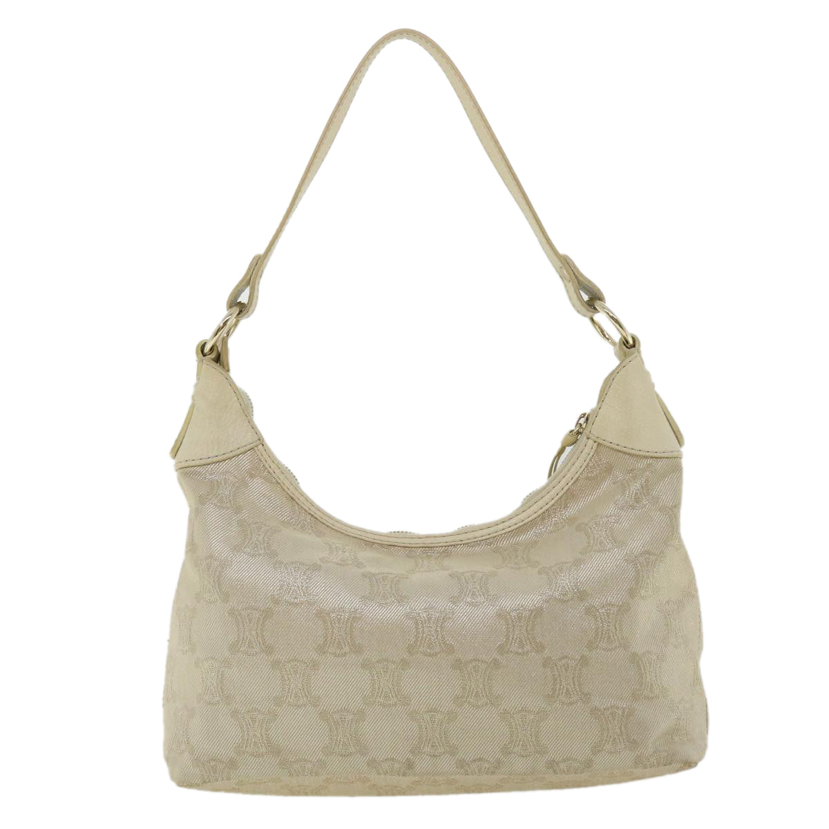 Luxury CELINE Macadam Canvas Shoulder Bag Beige fm1927