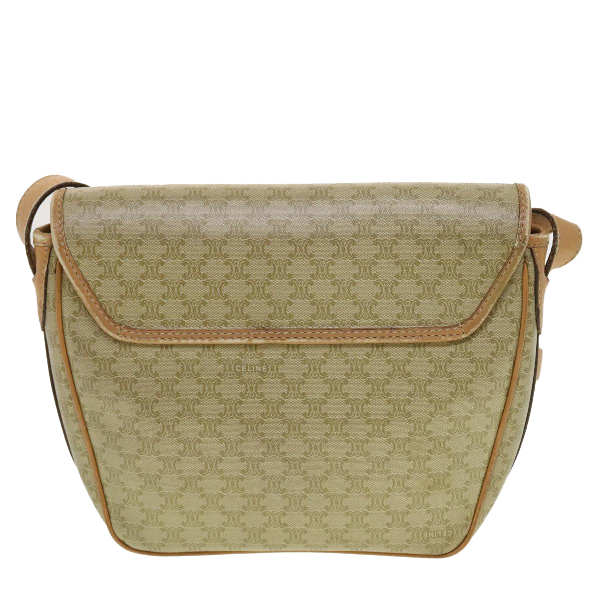 Luxury CELINE Macadam Canvas Shoulder Bag Beige fm2348