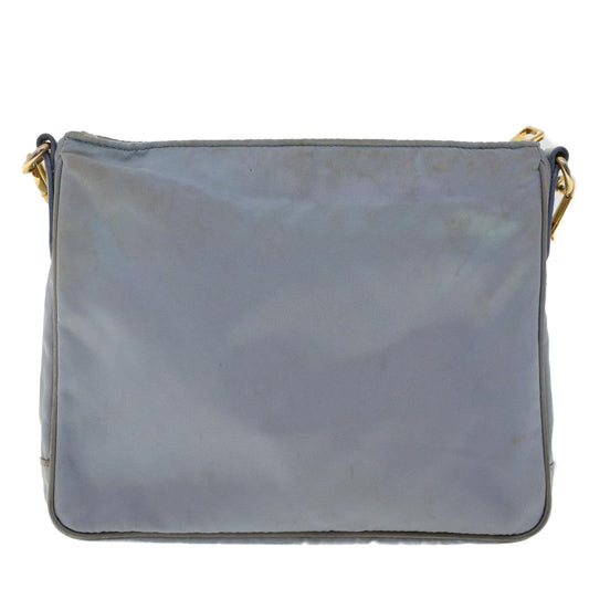 Prada Shoulder Bag Nylon Leather Blue