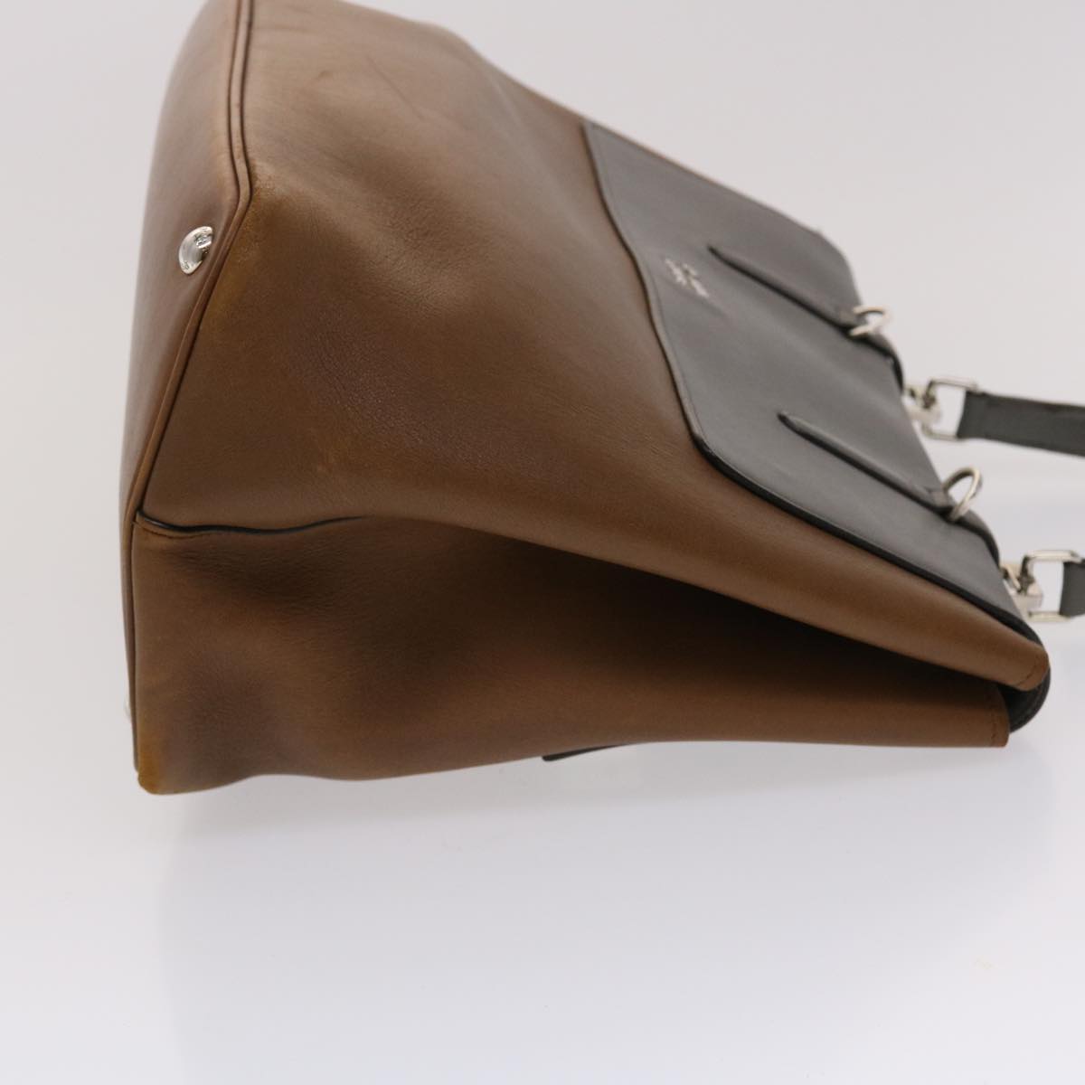 Prada Hand Bag Leather 2way Brown