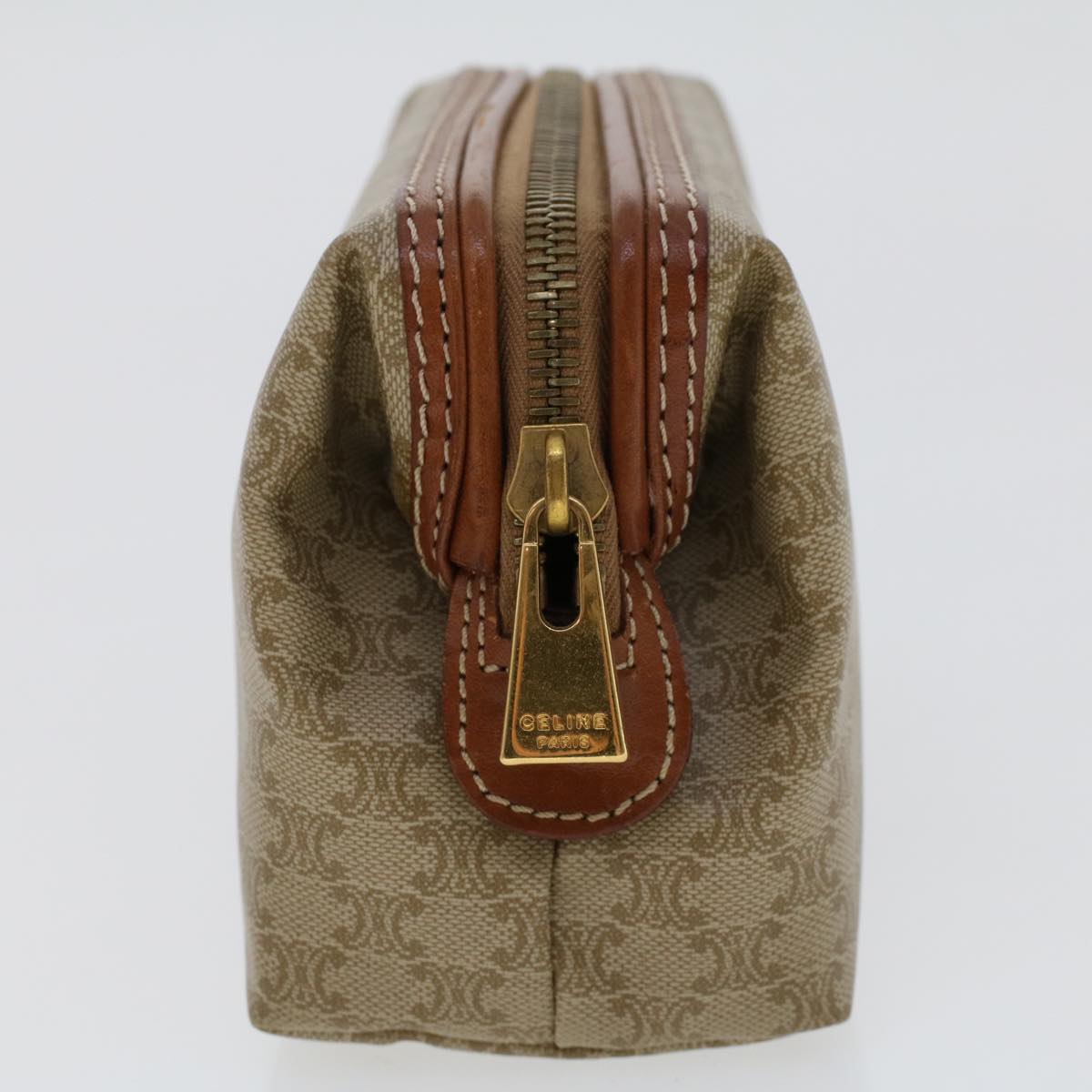 Luxury CELINE Macadam Canvas Pouch Beige fm2545