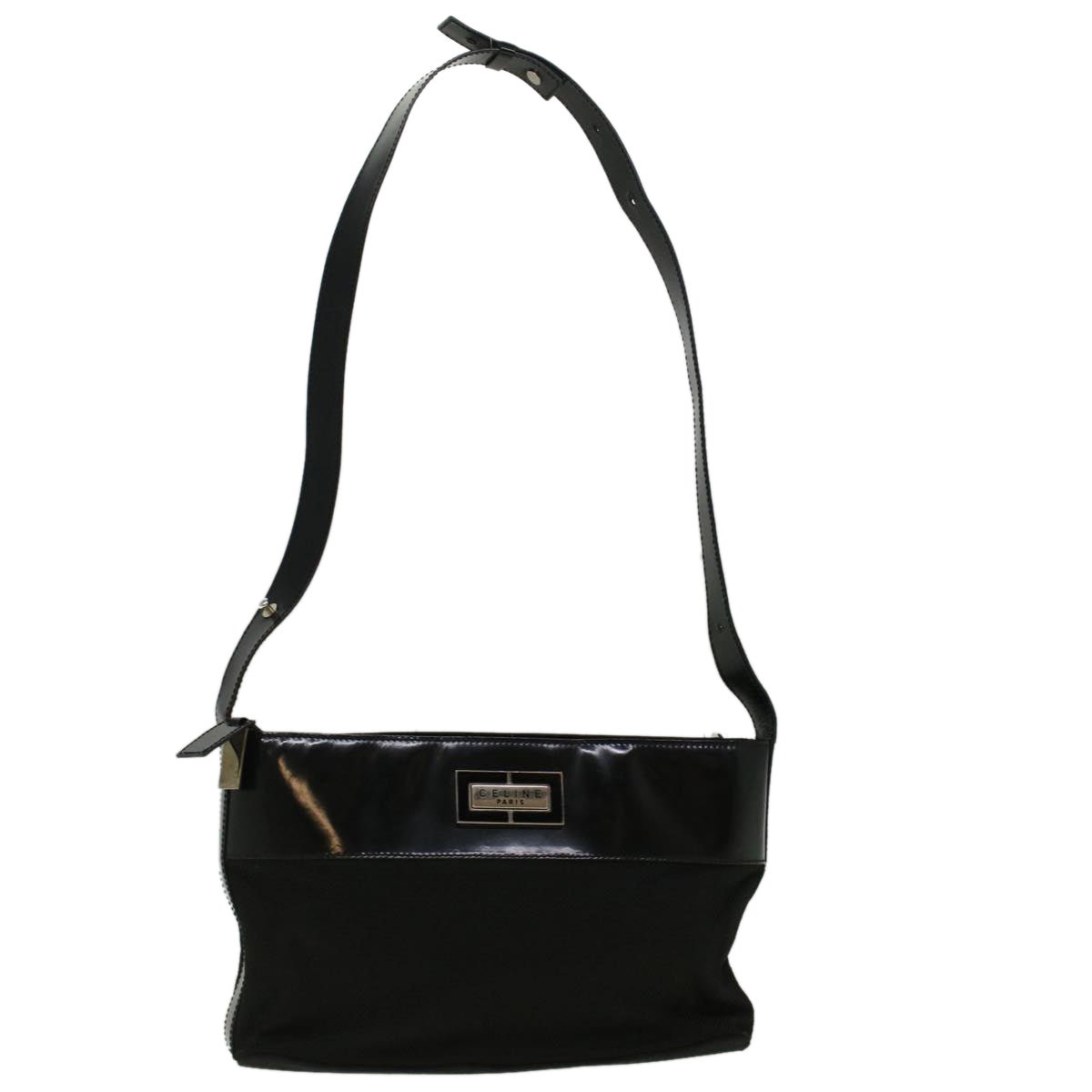 Luxury CELINE Shoulder Bag Canvas Black fm2930