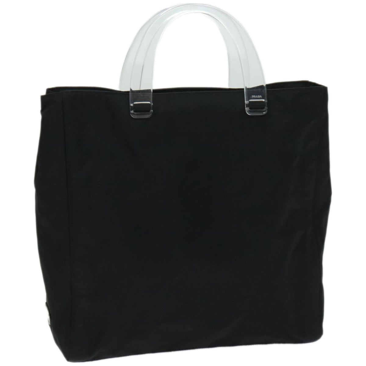 PRADA Hand Bag Nylon Black Auth fm3213