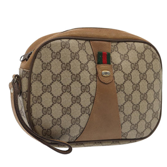 Gucci Leather Canvas Clutch