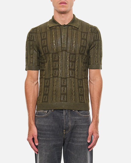 Fendi Men Polo Lurex