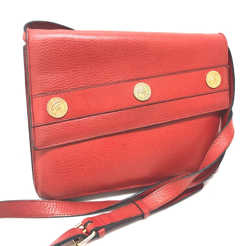 CELINE Shoulder Bag leather Red Crossbody bag Women