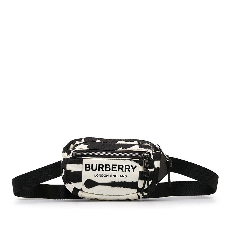 Burberry Logo Zebra Nylon Waist Bag