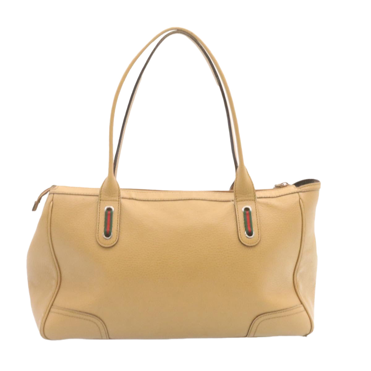 GUCCI Princy Line Tote Bag Leather Beige am1445g
