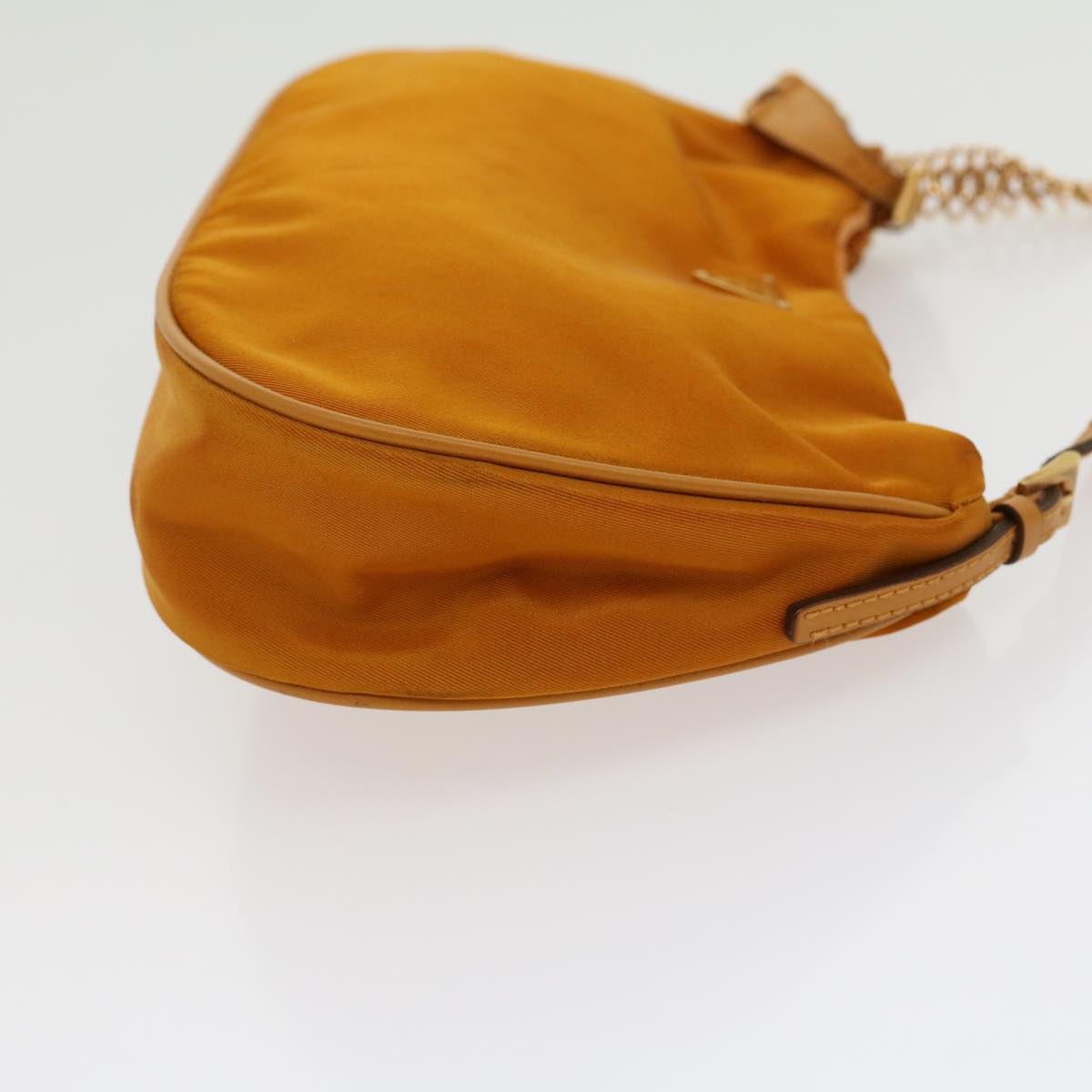 Prada Chain Shoulder Bag Nylon Orange