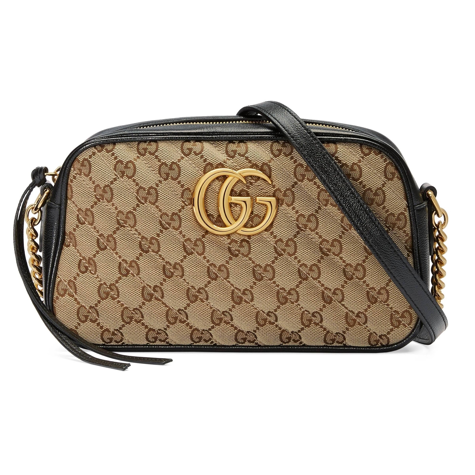 Gucci Monogram Quilted Chain Crossbody