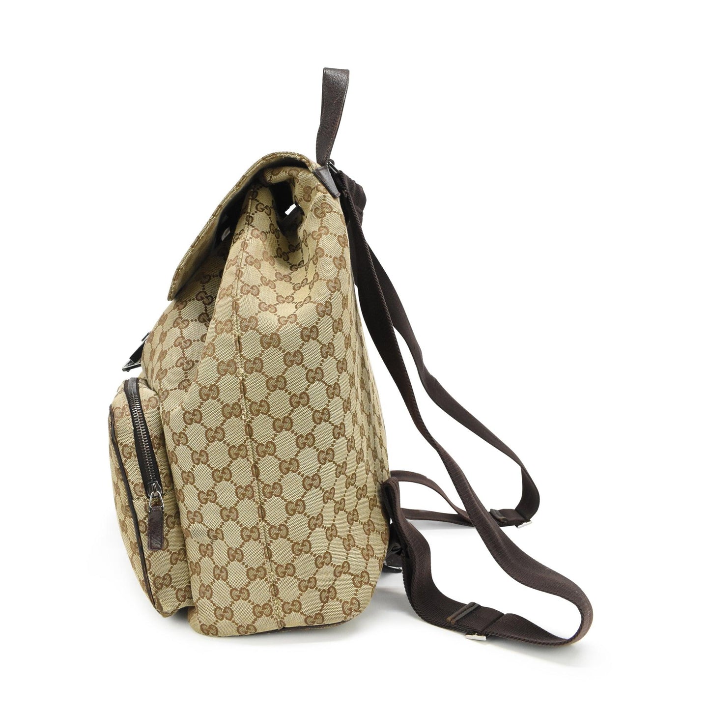 Gucci Monogram Leather Canvas Shoulder Bag