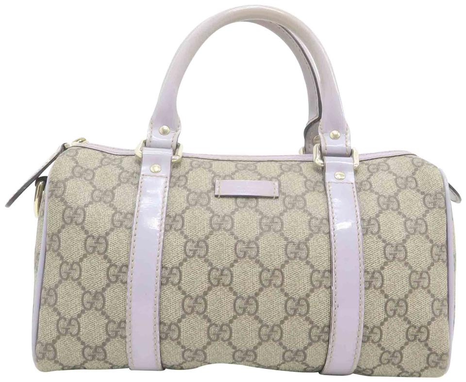 Gucci Boston Brown Canvas Tote