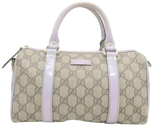 Gucci Boston Brown Canvas Tote