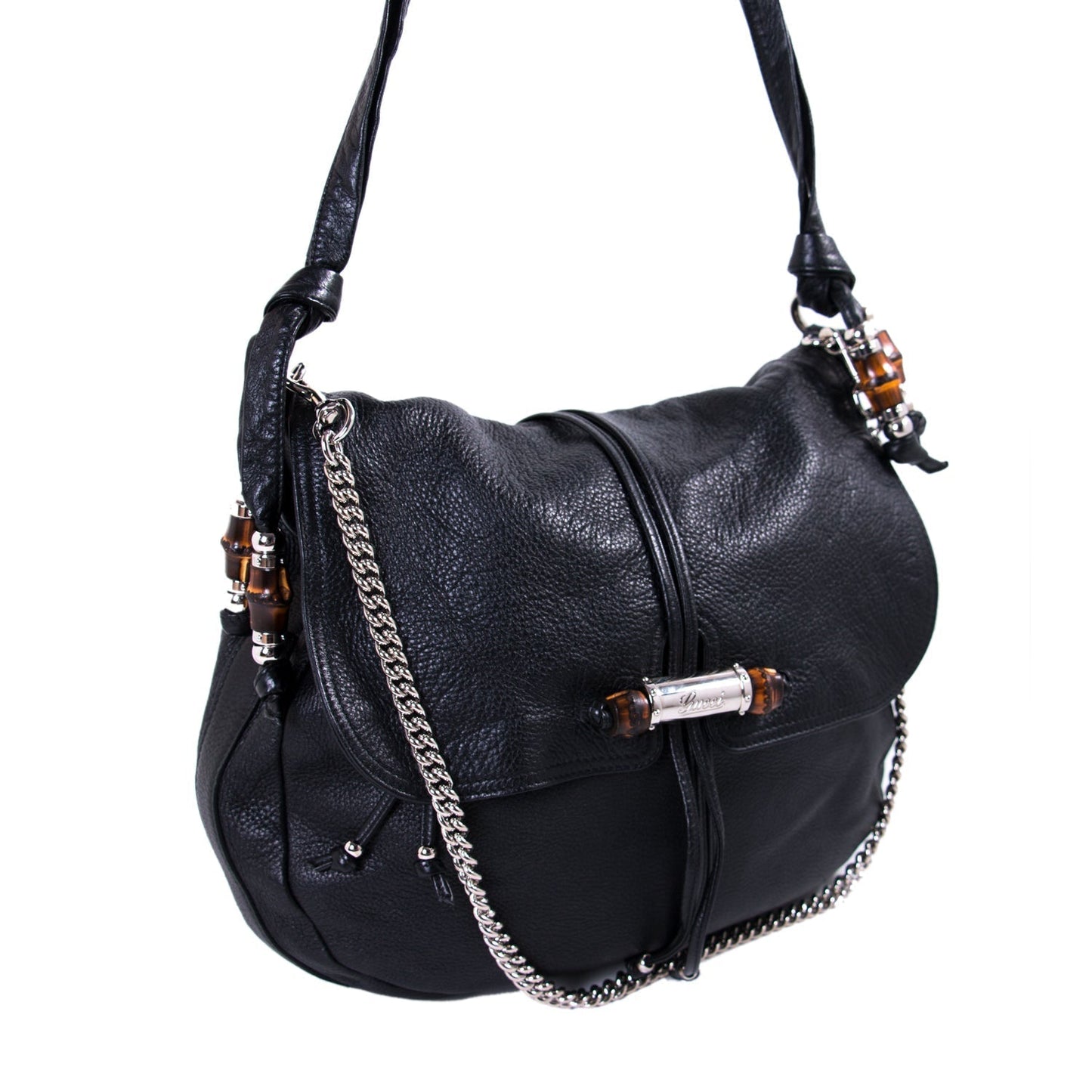 Gucci Bamboo Leather Chain Shoulder Bag