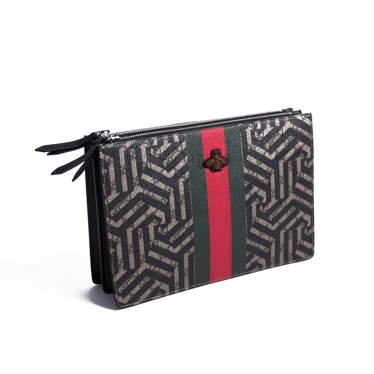 Gucci Web Leather Canvas Shoulder Bag Style 1