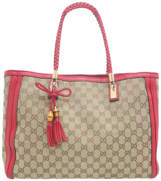 Gucci GG Supreme Brown Canvas Tote Style 1