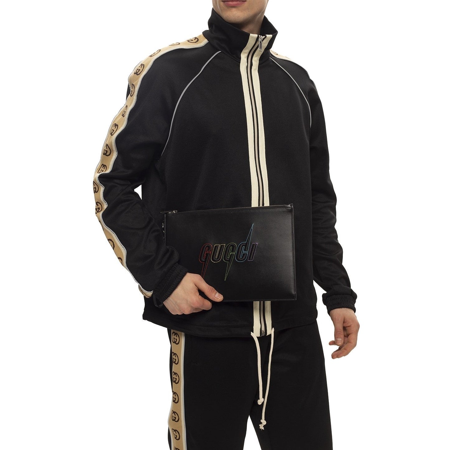 Gucci Monogram Leather Canvas Crossbody
