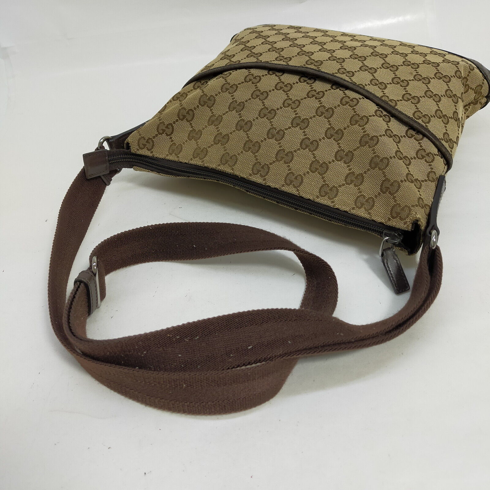 Gucci Brown Canvas Crossbody Style 2