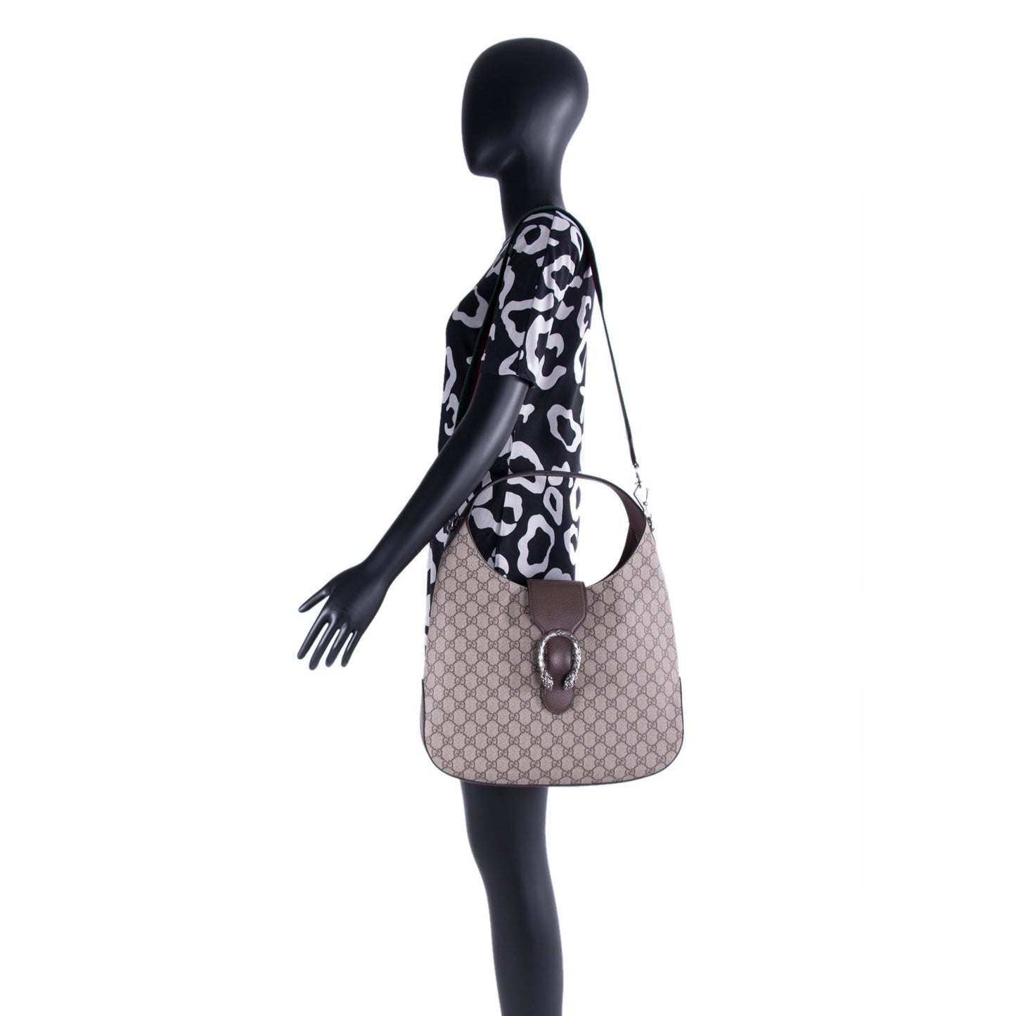 Gucci Dionysus Leather Canvas Shoulder Bag