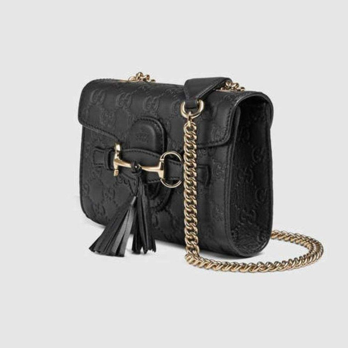 Gucci Monogram Chain Leather Crossbody