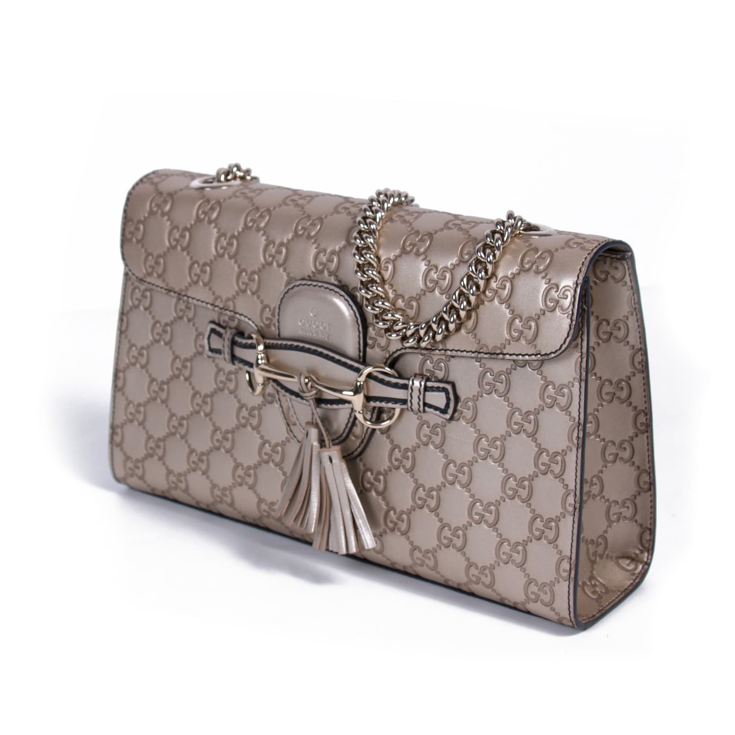 Gucci Leather Metallic Shoulder Bag Style 1