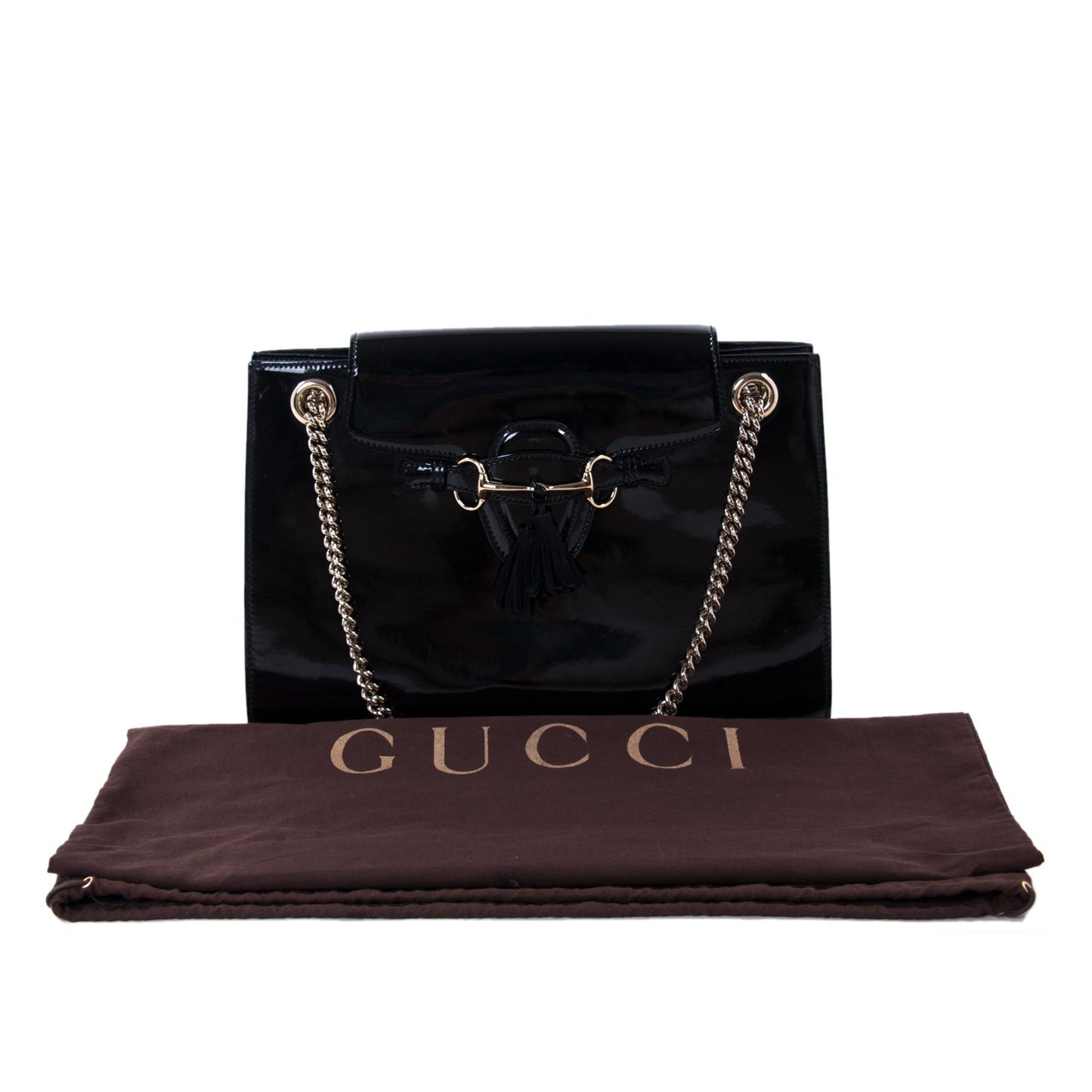 Gucci Leather Patent Leather Shoulder Bag Style 1