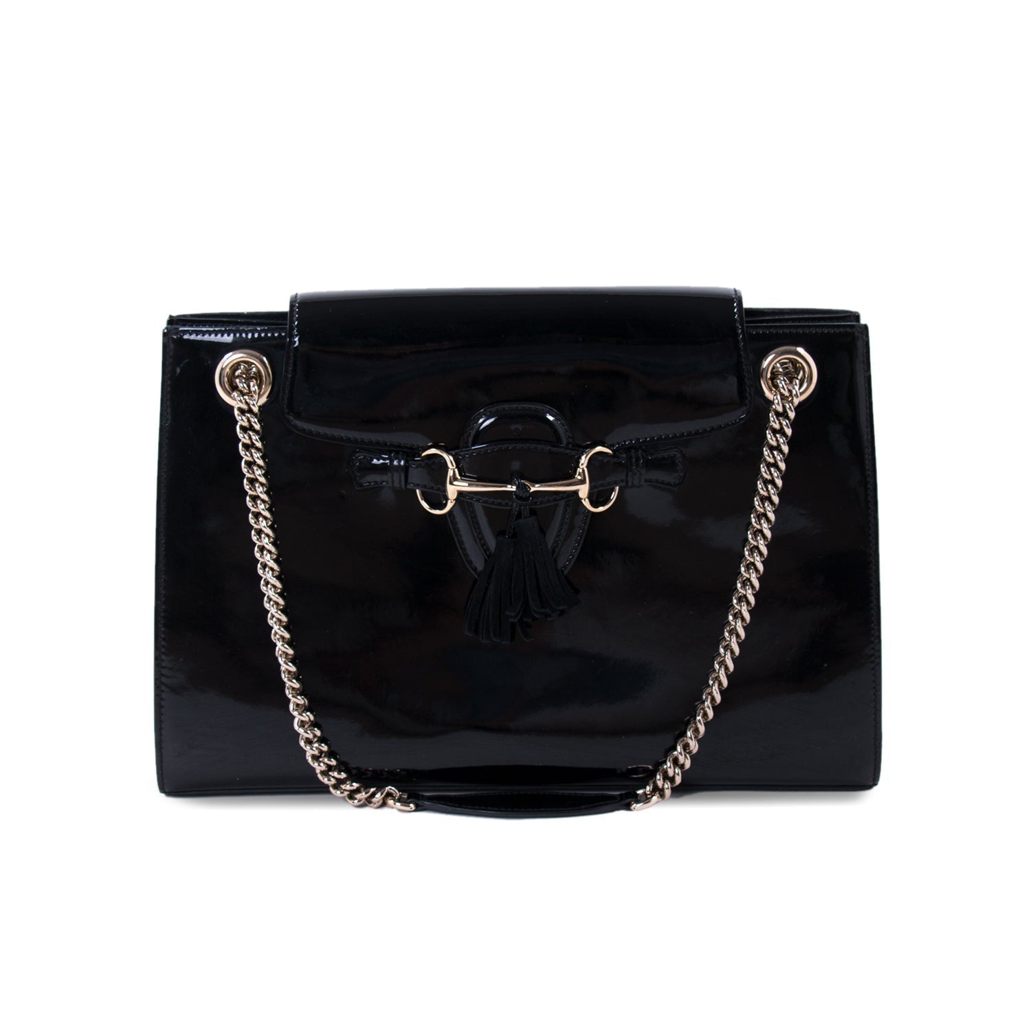 Gucci Leather Patent Leather Shoulder Bag Style 1
