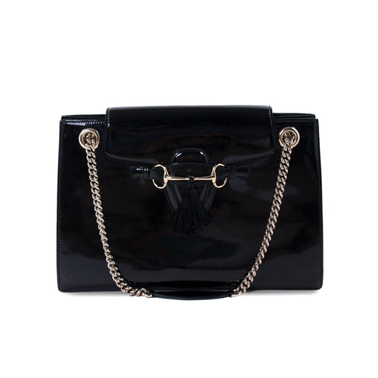 Gucci Leather Patent Leather Shoulder Bag Style 1