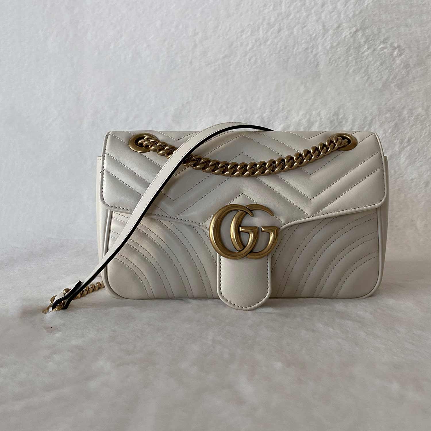 Gucci GG Marmont Leather Chain Shoulder Bag Style 12